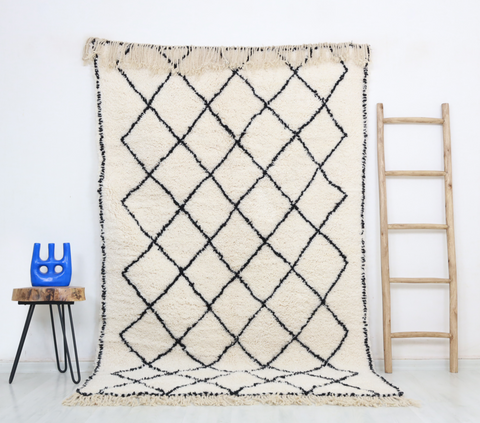 Bbiya Beni Ourain Rug 5'0" x 7'9" Bbiya Beni Ourain Rug 5'0" x 7'9"