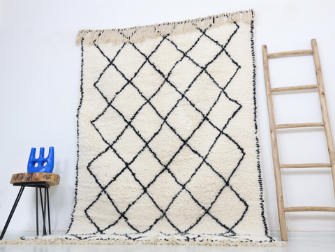 Bbiya Beni Ourain Rug 5'0" x 7'9" Bbiya Beni Ourain Rug 5'0" x 7'9"