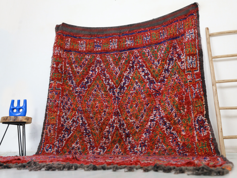Oussa Vintage Moroccan Rug  6'8" x 11'0" Oussa Vintage Moroccan Rug  6'8" x 11'0"