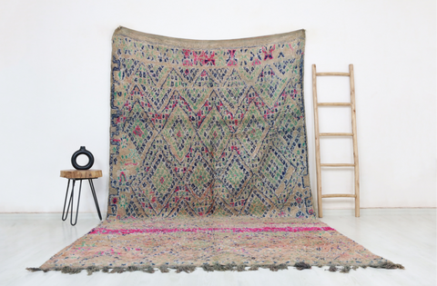 Djanet Vintage Moroccan Rug  6'5" x 11'9" Djanet Vintage Moroccan Rug  6'5" x 11'9"