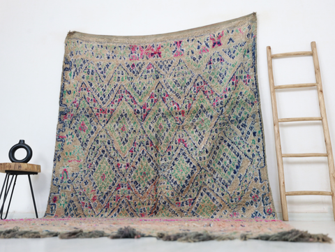 Djanet Vintage Moroccan Rug  6'5" x 11'9" Djanet Vintage Moroccan Rug  6'5" x 11'9"