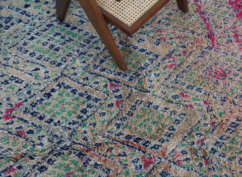 Djanet Vintage Moroccan Rug  6'5" x 11'9" Djanet Vintage Moroccan Rug  6'5" x 11'9"