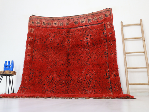 Ayyur Vintage Moroccan Rug  6'8" x9'8" Ayyur Vintage Moroccan Rug  6'8" x9'8"