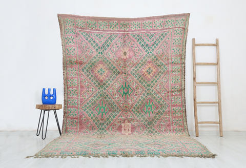 Aniza Vintage Moroccan Rug  6'3" x9'8" Aniza Vintage Moroccan Rug  6'3" x9'8"