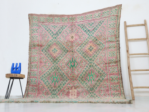 Aniza Vintage Moroccan Rug  6'3" x9'8" Aniza Vintage Moroccan Rug  6'3" x9'8"