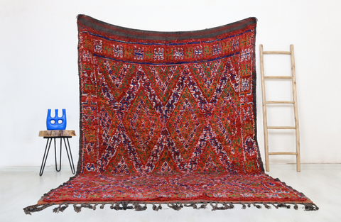 Oussa Vintage Moroccan Rug  6'8" x 11'0" Oussa Vintage Moroccan Rug  6'8" x 11'0"