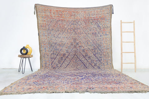 Businat Vintage Moroccan Rug 6'8" x 13'1" Businat Vintage Moroccan Rug 6'8" x 13'1"