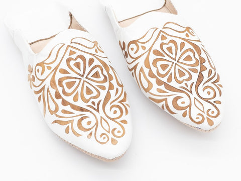 Moroccan White Women Babouche Moroccan White Women Babouche