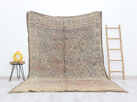 Timsirin  Vintage Moroccan Rug 6'8" x10'0"