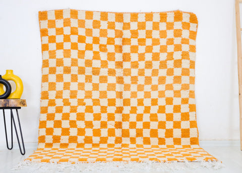 Isem Moroccan Checkered Rug 5'0" x 6'2"