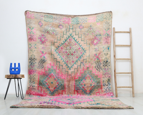 Ahaszi Vintage Moroccan Rug  6'0" x9'8"