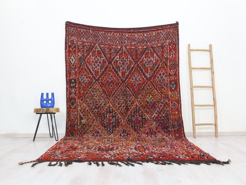Amellalun Vintage Moroccan Rug  6'1" x 10'3"