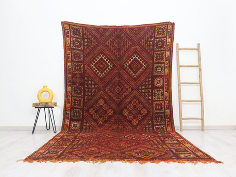 Aserdas Vintage Moroccan Rug  6'1" x 11'5"