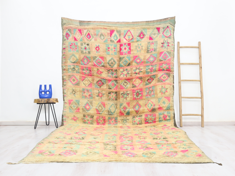 Awzar Vintage Moroccan Rug  6'4" x12'6"