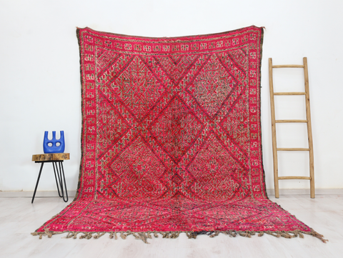 Tachfine Vintage Moroccan Rug 6'4" x 9'6"