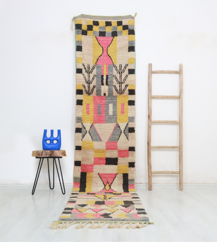 Tizzoughin Moroccan Rug  2'4 " x 10'9"
