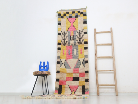 Tizzoughin Moroccan Rug  2'4 " x 10'9"