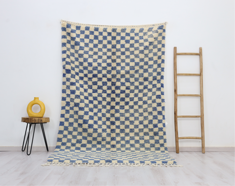 Safae Moroccan Checkered Rug 4'9" x 7'8"