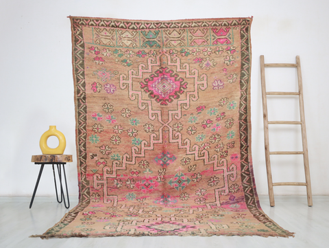 Tiylit Vintage Moroccan Rug  5'3" x10'0"