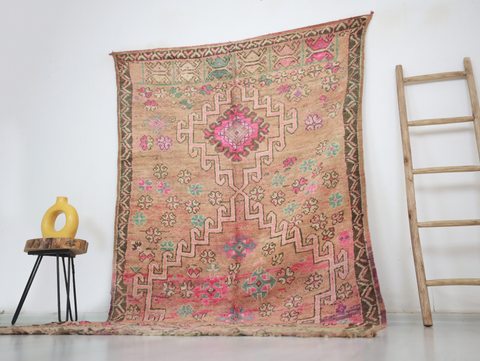 Tiylit Vintage Moroccan Rug  5'3" x10'0"