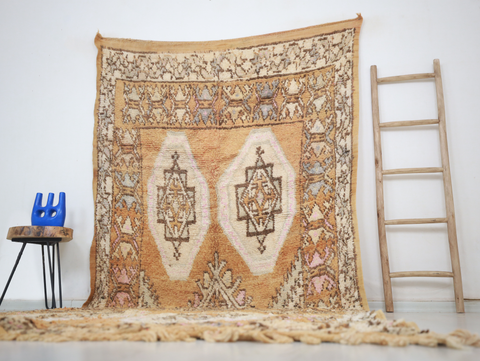 Tadjra  Vintage Moroccan Rug  5'6" x12'8"