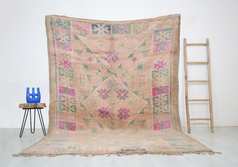 Tazira  Vintage Moroccan Rug  6'6" x10'1"