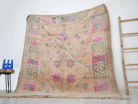 Tazira  Vintage Moroccan Rug  6'6" x10'1"