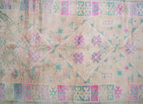 Tazira  Vintage Moroccan Rug  6'6" x10'1"