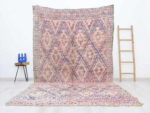 Tassawt Vintage Moroccan Rug  7'3" x 13'1"