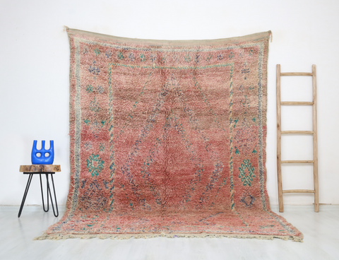 Jawhar Vintage Moroccan Rug  6'4" x9'4"