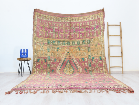 Aneruz Vintage Moroccan Rug  6'8" x 10'8"