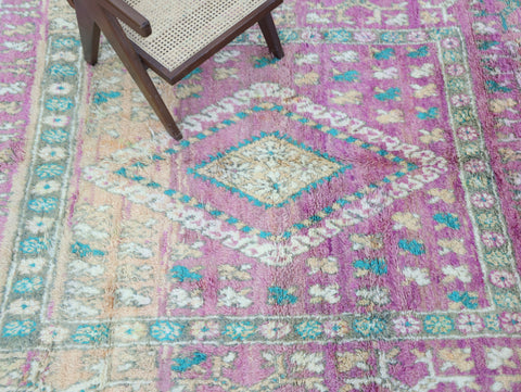 Aneruz Vintage Moroccan Rug  6'8" x 10'8"