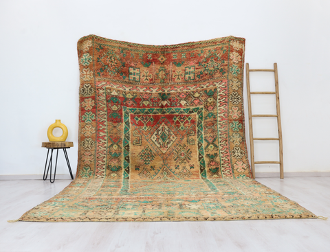 Taluft Vintage Moroccan Rug  7'1" x 12'1"