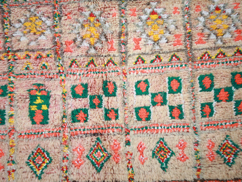 Azenzar Vintage Moroccan Rug  5'1" x7'6"