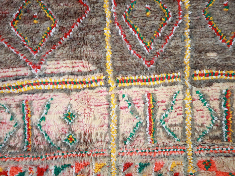 Azenzar Vintage Moroccan Rug  5'1" x7'6"
