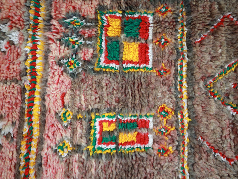 Azenzar Vintage Moroccan Rug  5'1" x7'6"