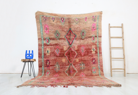 Tinireft Vintage Moroccan Rug  5'8" x9'9"