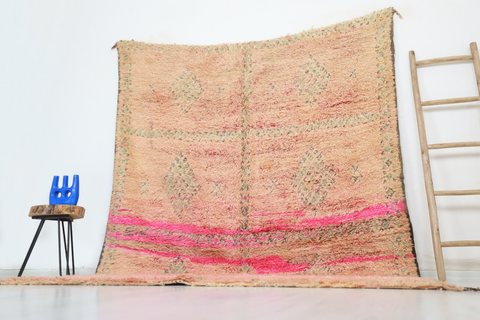 Tawrirt Vintage Moroccan Rug  6'8" x9'3"