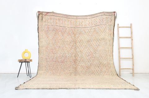 Azenzar Vintage Moroccan Rug  7'2" x11'1"