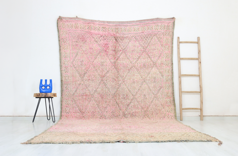 Amzwaru Vintage Moroccan Rug  6'5" x11'7"