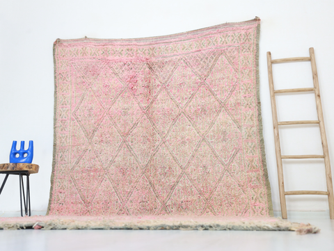 Amzwaru Vintage Moroccan Rug  6'5" x11'7"