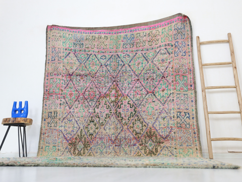 Tigmi Vintage Moroccan Rug  6'7" x11'4"