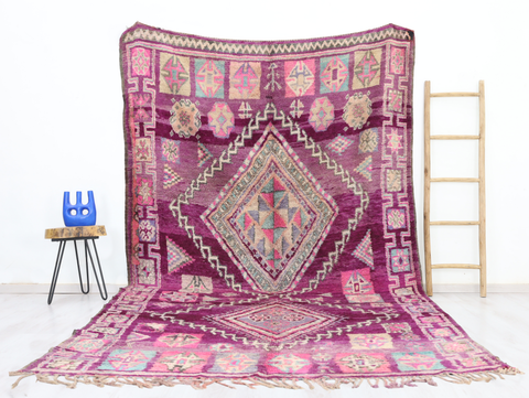 Uksas Vintage Moroccan Rug 6'8" x 13'1"