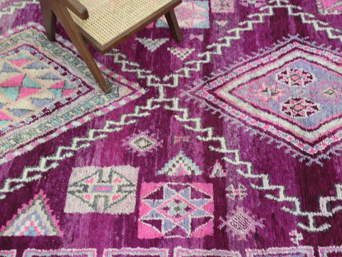 Uksas Vintage Moroccan Rug 6'8" x 13'1"