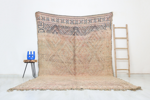 Imnayen Vintage Moroccan Rug  7'1" x11'4"