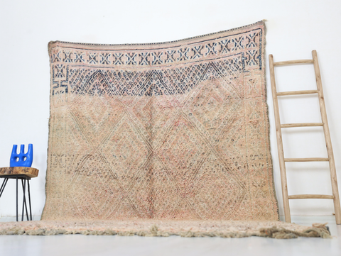 Imnayen Vintage Moroccan Rug  7'1" x11'4"