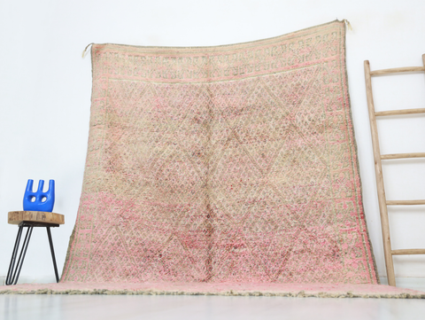 Tighri Vintage Moroccan Rug  6'6" x9'6"