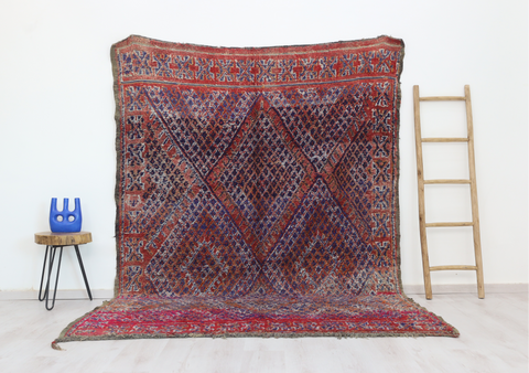 Askam Vintage Moroccan Rug  6'8" x9'4"