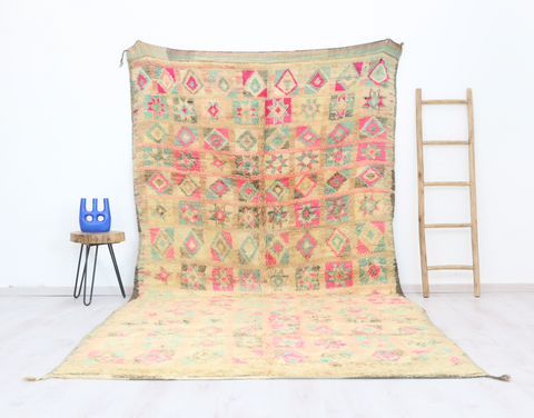 Awzar Vintage Moroccan Rug  6'4" x12'6"