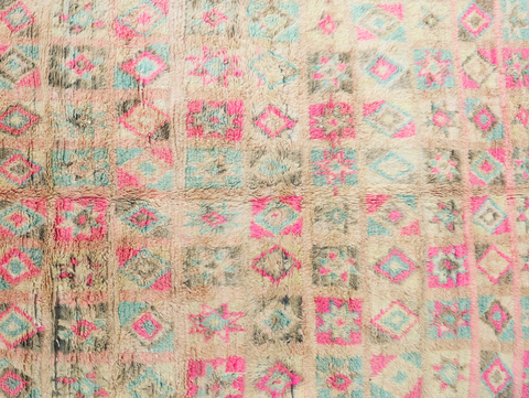 Awzar Vintage Moroccan Rug  6'4" x12'6"